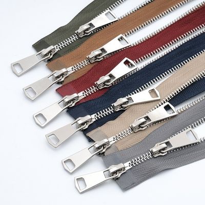 2 Way Open End Normal Teeth Metal Zippers สําหรับเสื้อหนัง