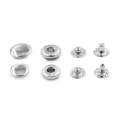 สังกะสีสลัดทองแดงโลหะกด Stud Button Prong Snap Fastener Button สําหรับเสื้อผ้า