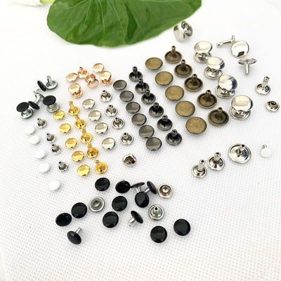 สีเงินสว่าง Rivet โลหะ Rivet Snap Button สําหรับการตกแต่ง