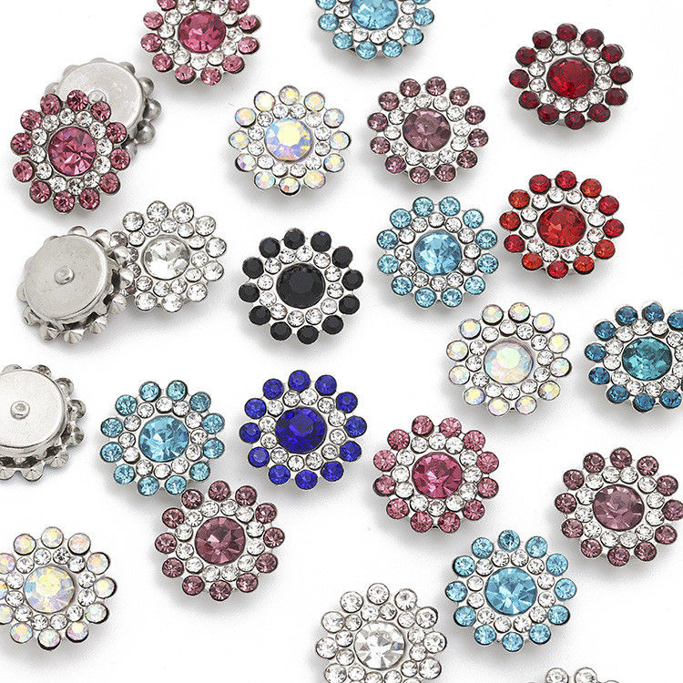อุปกรณ์เสริมสินค้าจีน Wholesale Rhinestone Pearl Diamond Crystal Metal Button For Garment Hair Bow Center ราคาถูก